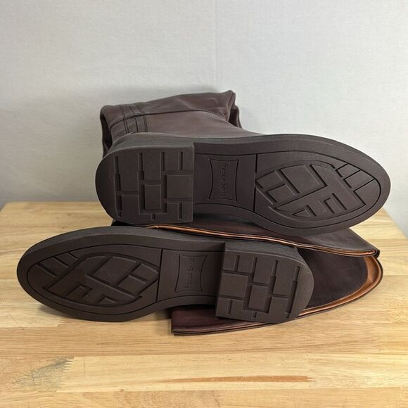 SARTO by Franco Sarto Battina Wide Calf Leather Knee High Boots- Brown- 7.5 M - Picture 6 of 9